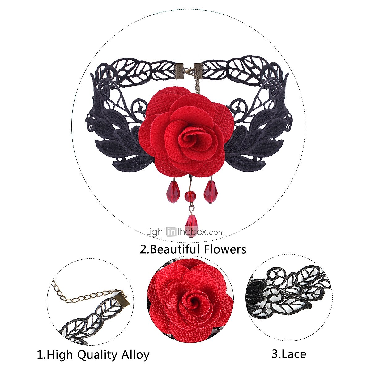 Choker Lace Necklace Masquerade Gothic Steampunk Halloween Goose Down Alloy For Lolita Cosplay Halloween Carnival Women's Costume Jewelry Fashion Jewelry 2025 - $18.99 –P2