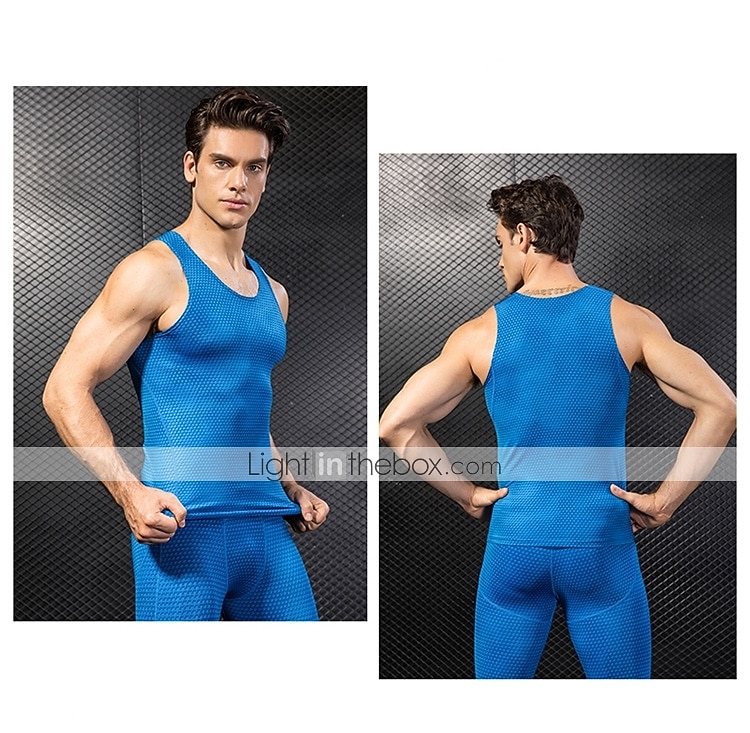 Pánské Tílko do tělocvičny Tílko do posilovny Kompresní tílko Základní vrstva Sportovní Jednobarevné Spandex Rychleschnoucí Yumuşak Prodyšné Běhání Výcivk Kulturistika sportovní oblečení Sportovn 2025 - $11.49 –P13