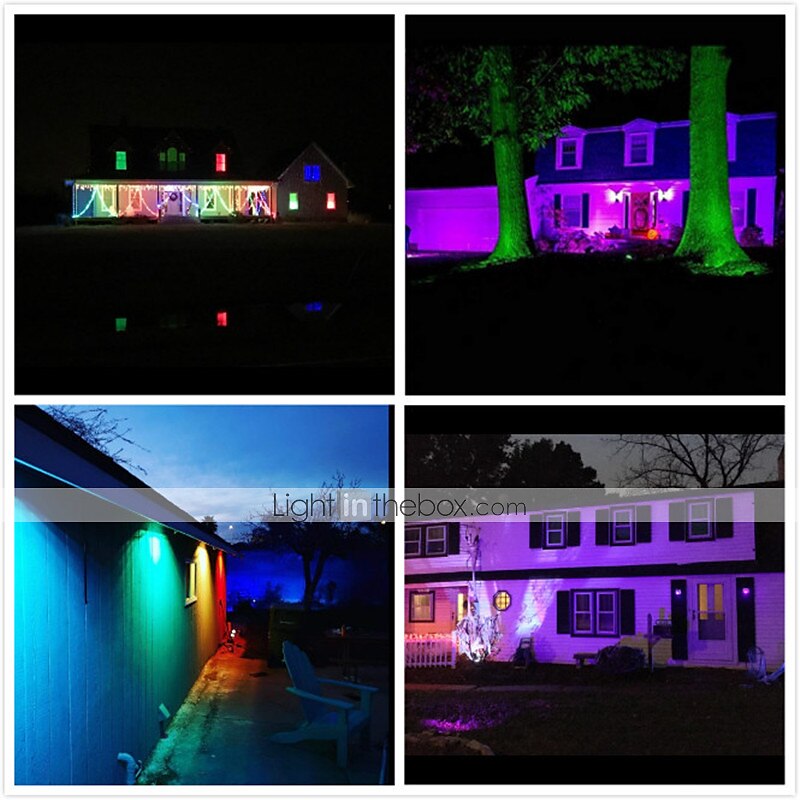 RGB LED 50W Outdoor Projection Flood Light with Remote Control Perfect for Color Changing Garden, Stage, Tree, Landscape Lighting 2025 - $81.99 –P6