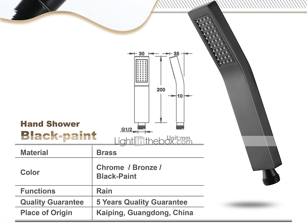 2026年 ブラック ハンド シャワー ブラス - シャワー、新しいデザインのシャワー ヘッド  コレクション – $43.99 –P2
