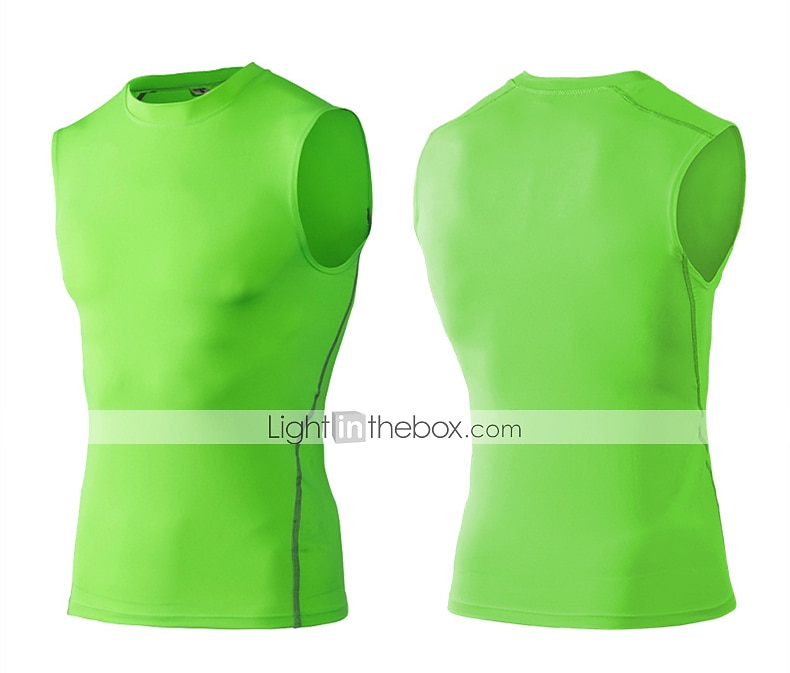 Hombre Camiseta sin mangas de gimnasio Camiseta sin Mangas de Compresión Sin Mangas Capa base Deportivo Otoño Poliéster Elastán Secado rápido Reductor del Sudor Entrenamiento de gimnasio Baloncesto 2025 - $12.99 –P12