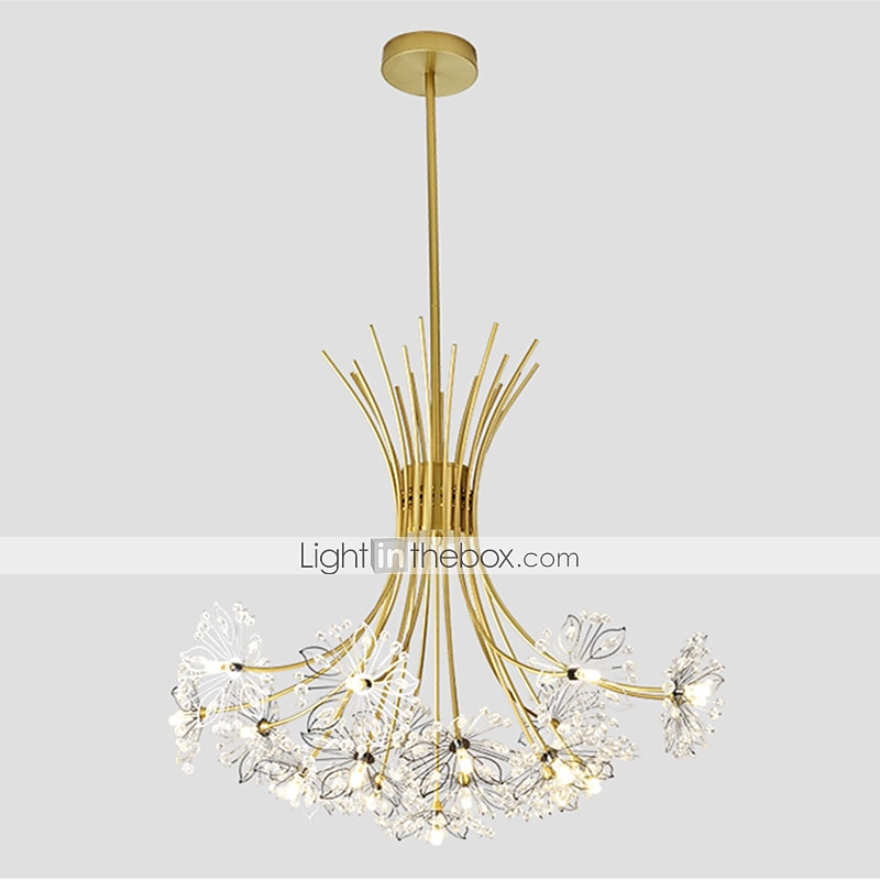 77 cm Modern Firework Chandeliers 19 Lights Crystal Dandelion Chandelier Pendant Lights Fixtures Sputnik Globe Design Artistic Nordic Style Living Room Bedroom Restaurant Flower Design 2025 - $467.69 –P8