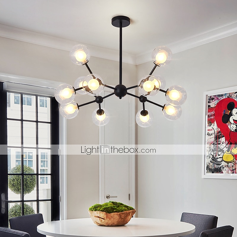 90 cm čtvercový designový lustr kovový průmyslový lakovaný povrch v moderním severském stylu 220-240v 2025 - $395.59 –P3