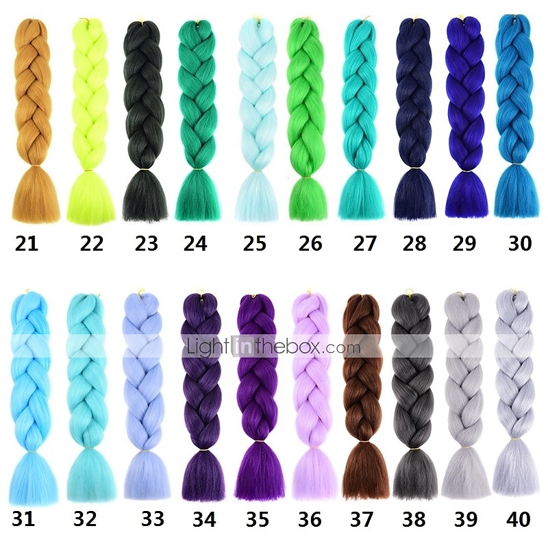 Дреды / Искусственные локоны Прямой Искусственные волосы 24 дюймы Наращивание волос хохол Красный Черный 2шт Faux Locs парик Африканские косички Жен. фестиваль 2026 - $30.99 –P4