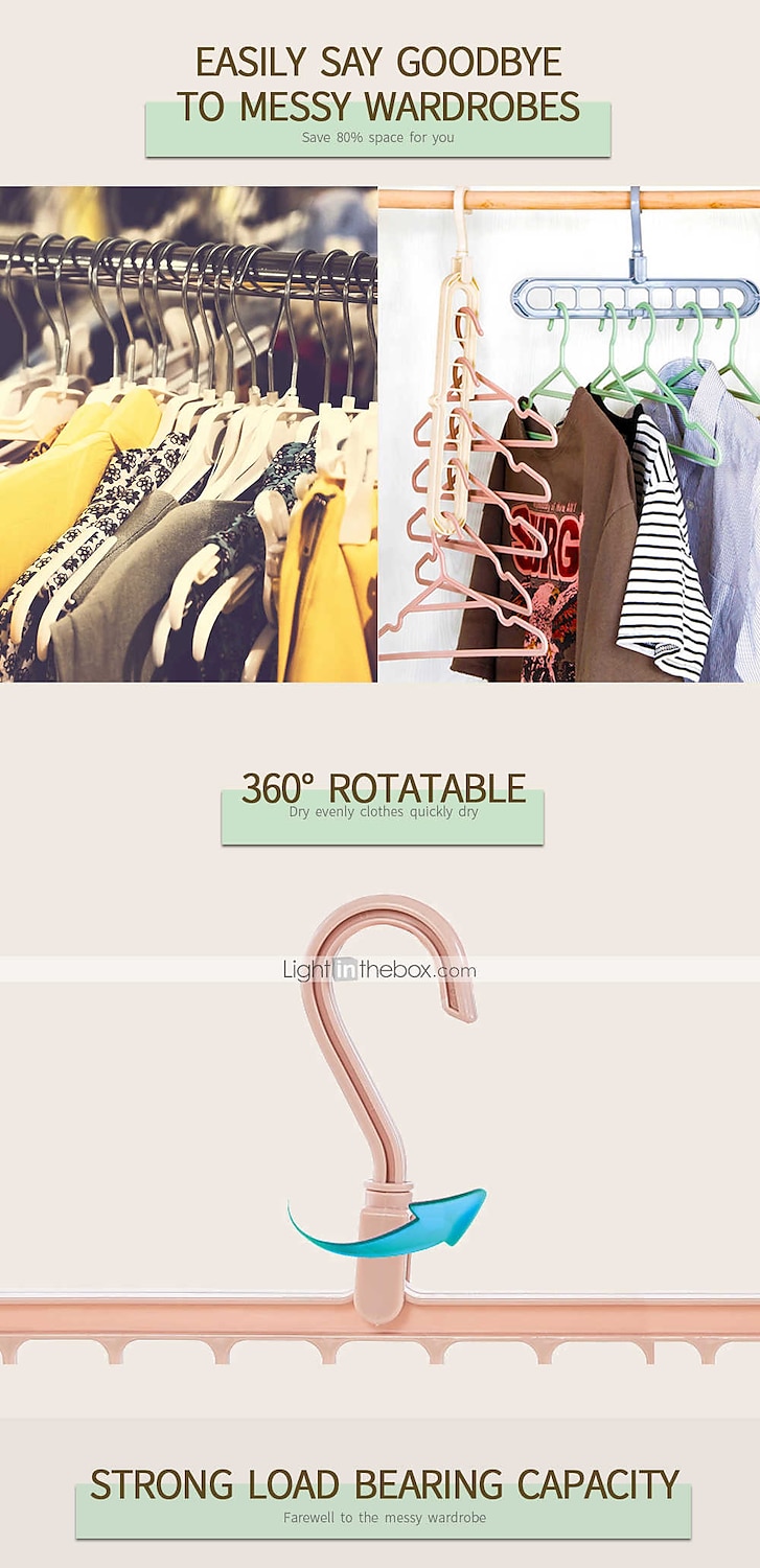 2pcs Clothes Coat Hanger Organizer Multi-port Support Drying Racks Plastic Scarf Cabide Storage Rack Hangers 2025 - $6.49 –P6