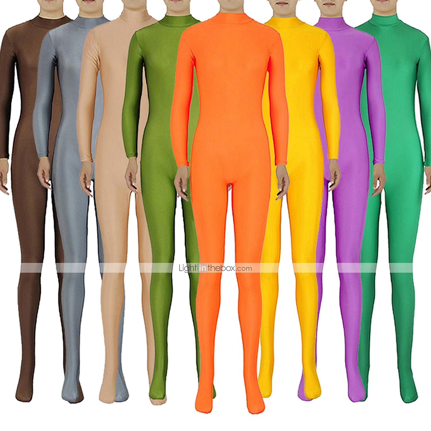 Orange Lycra Skin Suit  Orange Second Skin Adults Bodysuit Costume