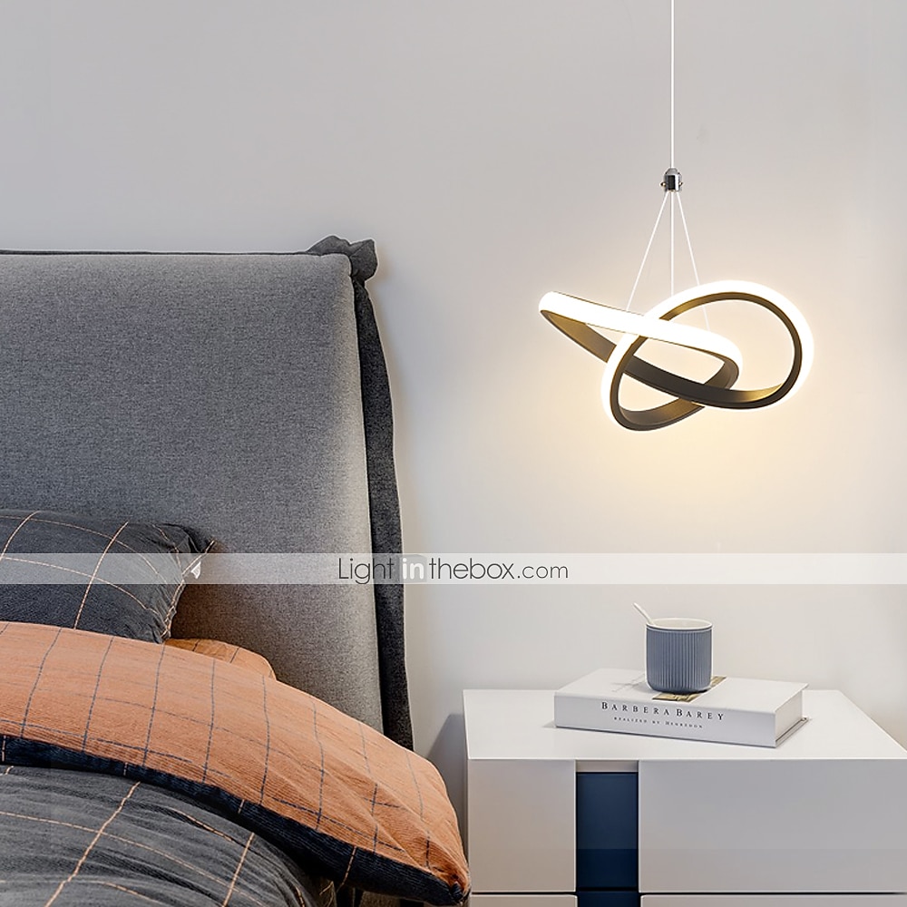 22cm 1 lumière 15w mini suspension led lampe d'ambiance aluminium noir blanc peint pour salon chambre salle à manger blanc chaud / blanc de 2025 ? $101.99 –P1