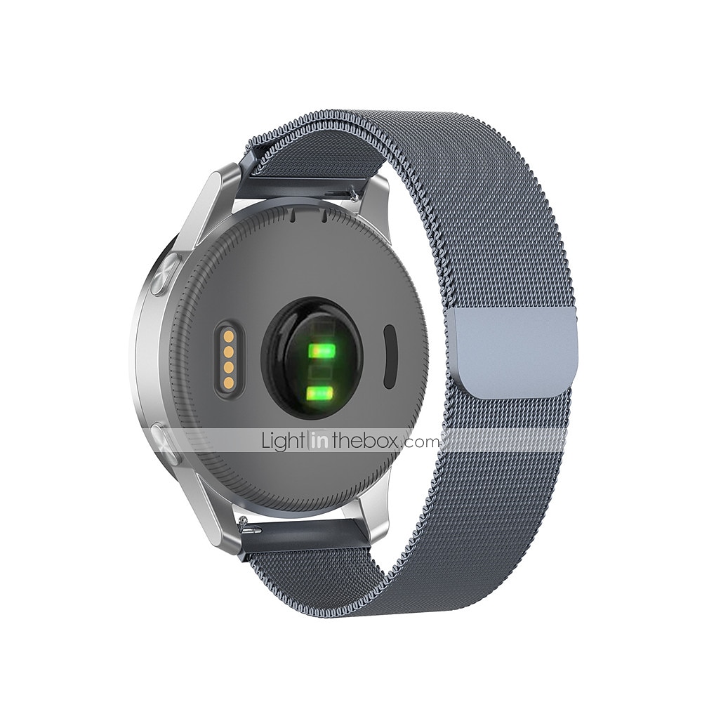 Pulseiras de Relógio para Garmin Forerunner 255S Music Local 2S Vivoactive 4S Vivomove 3S Aço Inoxidável Substituição Alça 18mm Ajustável Pulseira Estilo Milanês Pulseira de 2025 por CAD $9.92 –P9