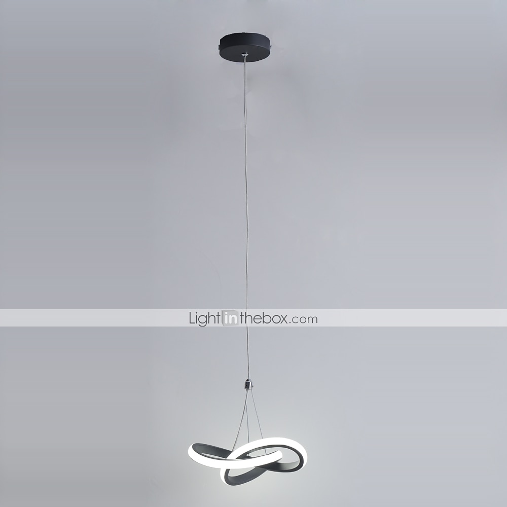 22cm 1 lumière 15w mini suspension led lampe d'ambiance aluminium noir blanc peint pour salon chambre salle à manger blanc chaud / blanc de 2025 ? $101.99 –P8