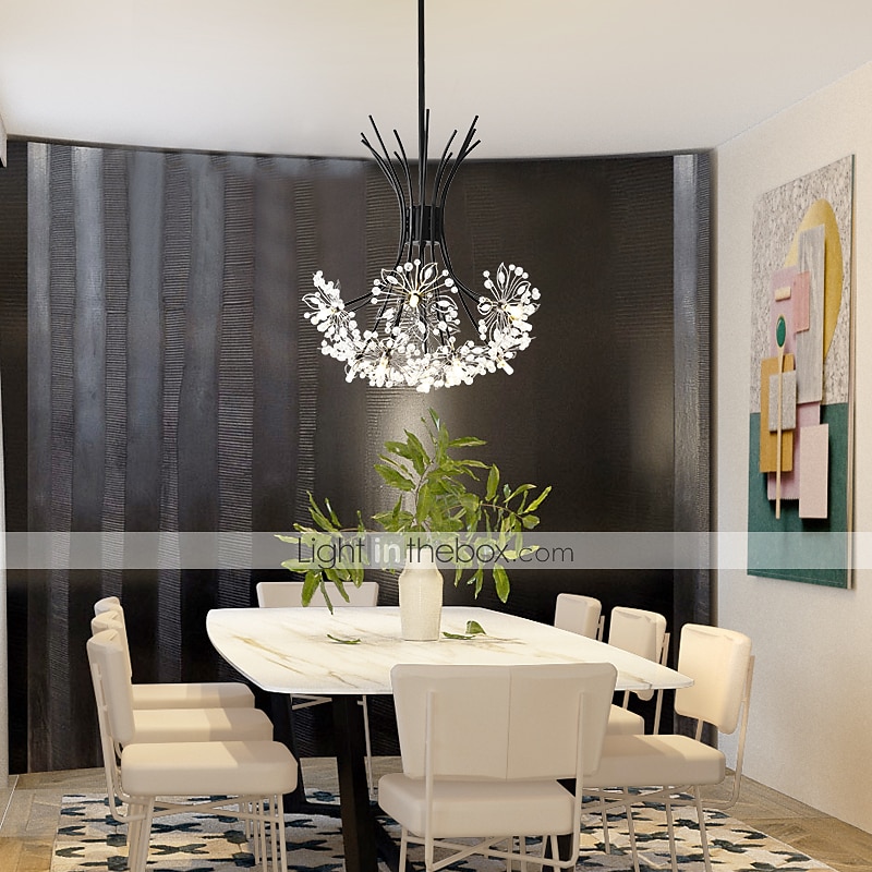 77 cm Modern Firework Chandeliers 19 Lights Crystal Dandelion Chandelier Pendant Lights Fixtures Sputnik Globe Design Artistic Nordic Style Living Room Bedroom Restaurant Flower Design 2025 - $467.69 –P5