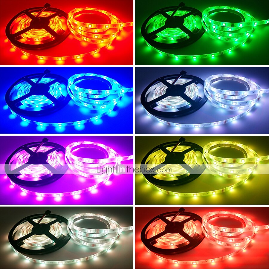 KWB 3x5M Σετ Φώτων Φωτολωρίδες RGB Έξυπνα φώτα 450 LEDs SMD5050 10mm 1 24Keys Τηλεχειριστήριο 1 Τοποθετήστε τη βάση στήριξης 1set RGB Αδιάβροχη Έλεγχος APP Μπορεί να κοπεί 12 V / Συνδέσιμο 2025 - $63.99 –P3