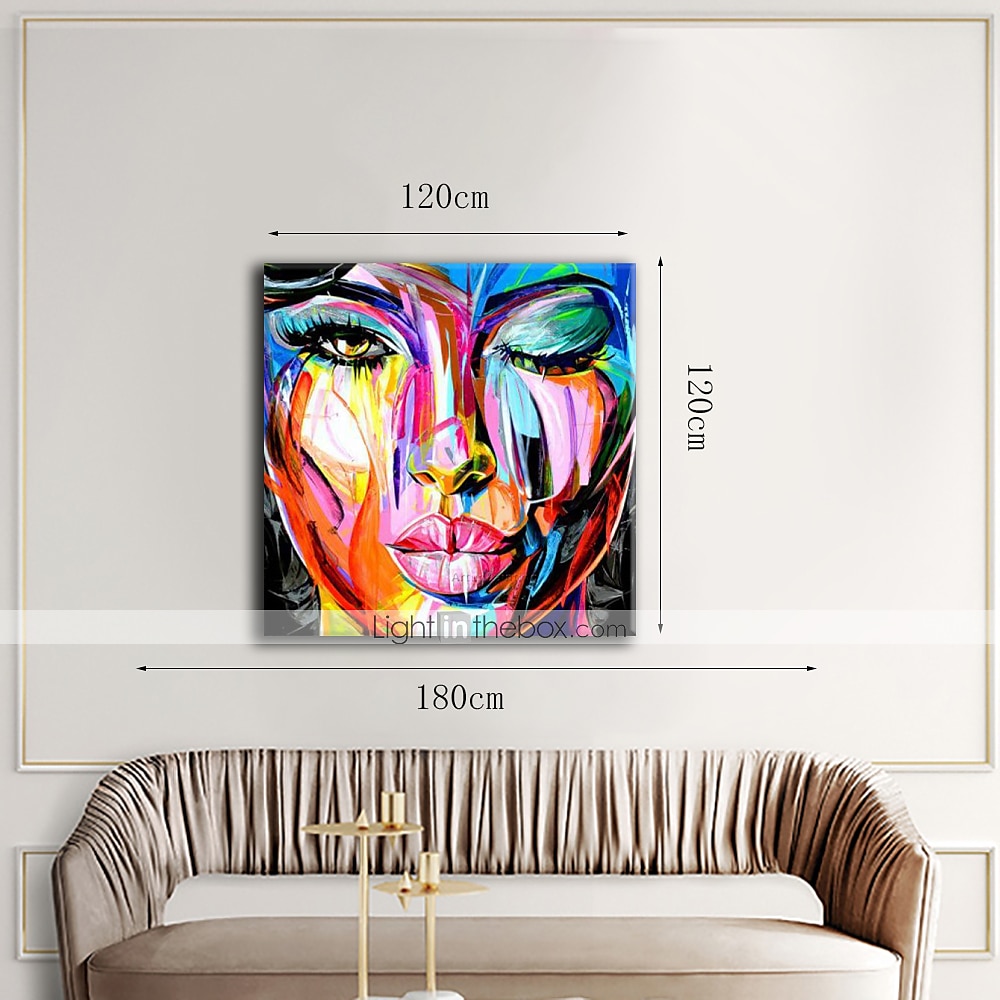 Handmade Oil Painting Canvas Wall Art Decoration Portrait Woman Abstract for Home Decor Rolled Frameless Unstretched Painting 2025 - $92.99 –P5