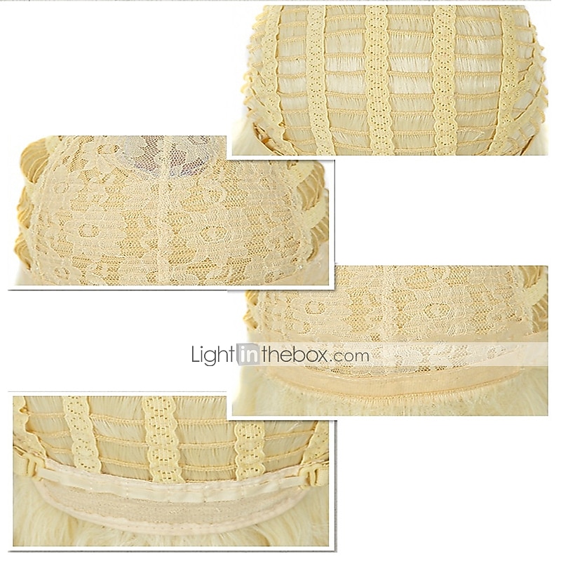 Blonde parykker kvinner tilbehør cosplay parykk krøllete Marie Antoinette lagdelt hårklipp parykk middels lengde platina blond syntetisk hår 14 tommer kvinner bryllup ungdom blond hårglede 2025 - $32.99 –P6