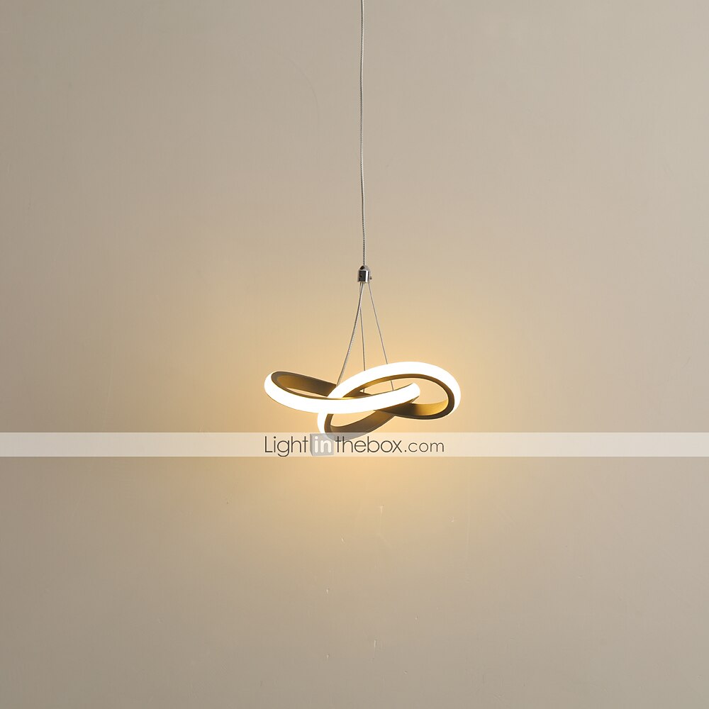 22cm 1 lumière 15w mini suspension led lampe d'ambiance aluminium noir blanc peint pour salon chambre salle à manger blanc chaud / blanc de 2025 ? $101.99 –P7