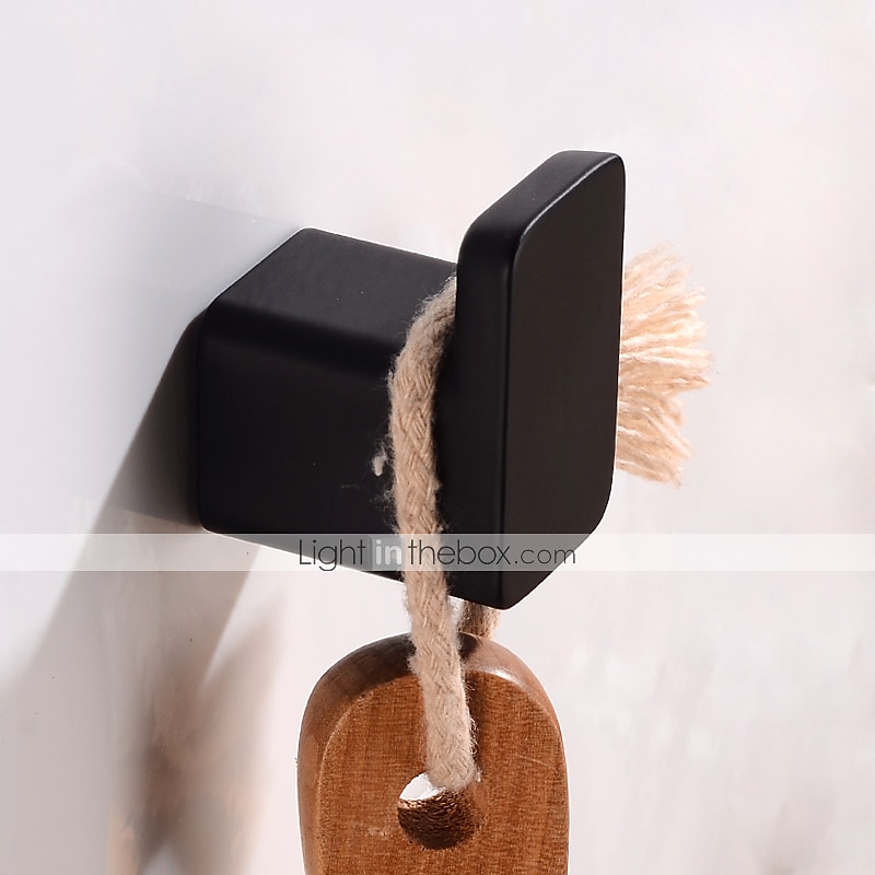 Robe Hook Black Bathroom Hooks for Towels Key Bag Hat Rack Clothes