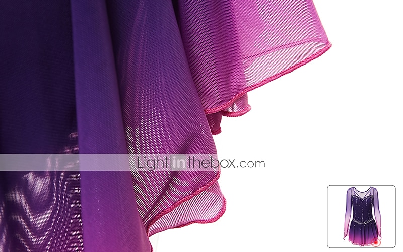 Taitoluistelupuku Naisten Tyttöjen Luistimet Hameet Tumma harmaa Violetti Purppura Silmukka Spandex Erittäin elastinen Kouluts Harjoittelu Kilpailu Luisteluasu Käsintehty Klassinen Kristalli / Strassi 2026 - $168.99 –P8