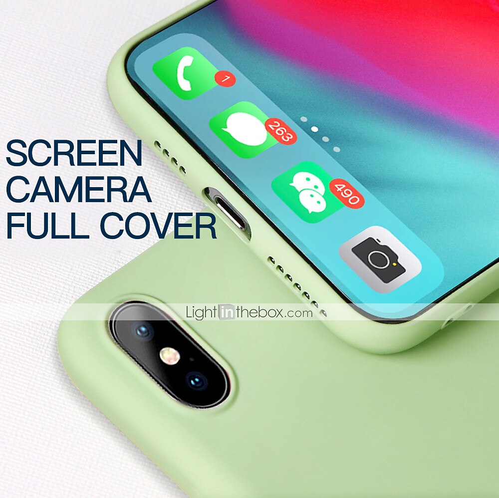telefoon hoesje Voor iPhone 15 14 Pro Max Plus 13 Pro Max Mini Achterkant Vloeibare siliconen hoes Schokbestendig Effen Kleur Silicagel Siliconen 2025 - $9.99 –P15