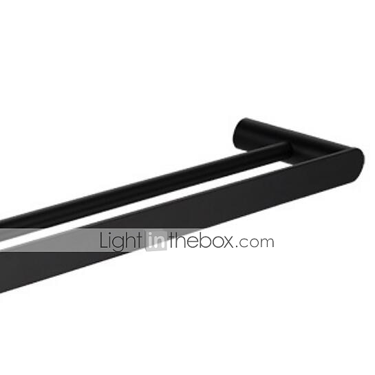 Multifunktions-Handtuchhalter neues Design Edelstahl 2-Turmstange Wandmontage für Badezimmer schwarz 1 Stück 2025 - $59.99 –P4
