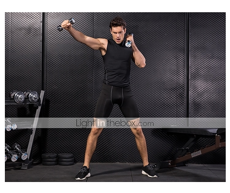Hombre Camiseta sin mangas de gimnasio Camiseta sin Mangas de Compresión Sin Mangas Capa base Deportivo Otoño Poliéster Elastán Secado rápido Reductor del Sudor Entrenamiento de gimnasio Baloncesto 2025 - $12.99 –P4