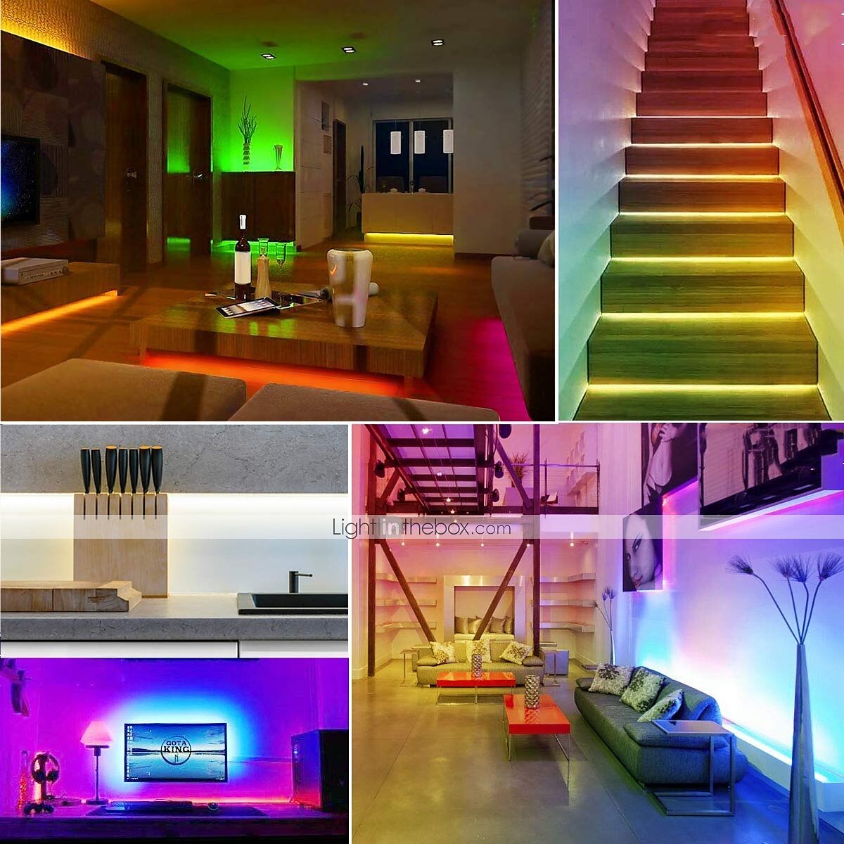 LED Lichtband LED-Streifen Lichter wasserdicht 2x5m RGB Tiktok Lichter 5050 smd 10mm Lichtsätze 300 LEDs mit 44key ir Controller 50w 12v 4a Netzteil Soft Light Strip Kit 2025 - $46.99 –P1