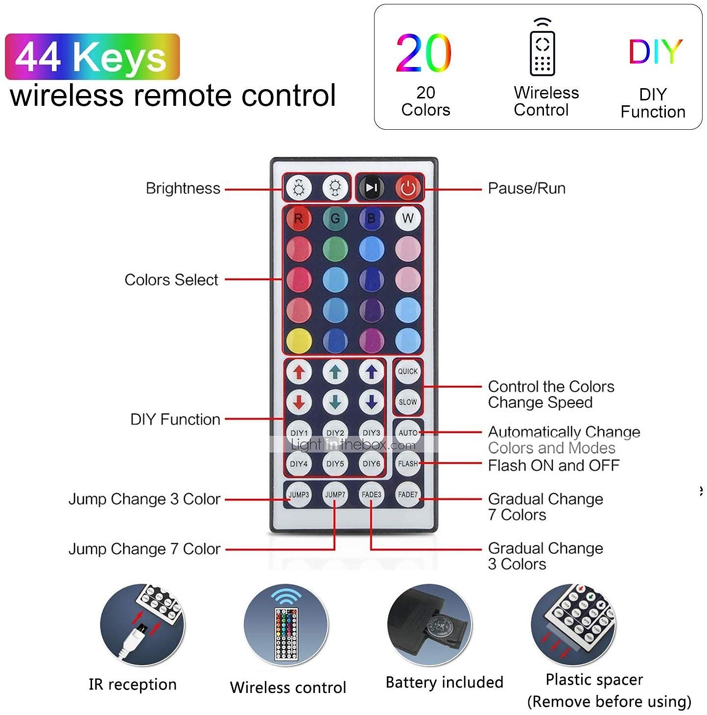led strip verlichting waterdicht 2x5 m rgb tiktok lichten 5050 smd 10 mm licht sets 300 leds met 44 toetsen ir controller 50 w 12 v 4a voeding zachte licht strip kit 2025 - $46.99 –P1