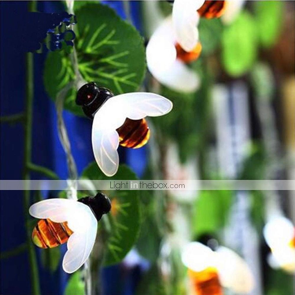 Outdoor Solar Bee String Lights, 20 LEDs Waterproof Garden Fairy Lights with 8 Modes, Solar-Powered LED Lights for Outdoor Terrace, Flowers, Trees & Party Decorations 2025 - $20.99 –P10