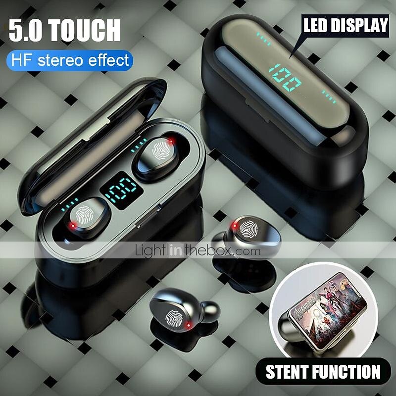 F9 True Wireless Headphones TWS Earbuds Bluetooth 5.1 Stereo Dual Drivers  with Charging Box for Apple Samsung Huawei Xiaomi MI Mobile Phone Gaming  7828777 2022 – $16.99