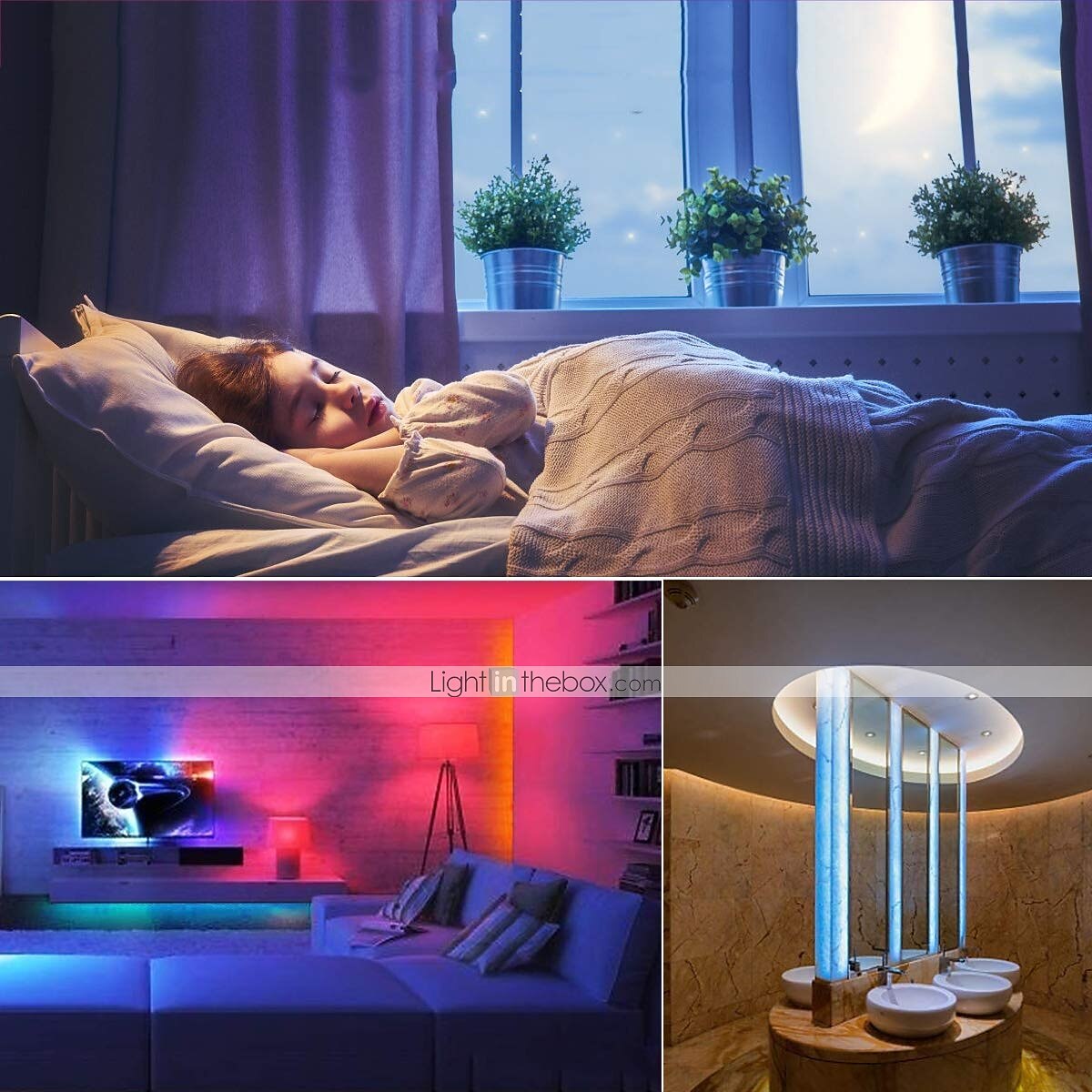 LED Lichtband LED-Streifen Lichter wasserdicht 2x5m RGB Tiktok Lichter 5050 smd 10mm Lichtsätze 300 LEDs mit 44key ir Controller 50w 12v 4a Netzteil Soft Light Strip Kit 2025 - $46.99 –P2