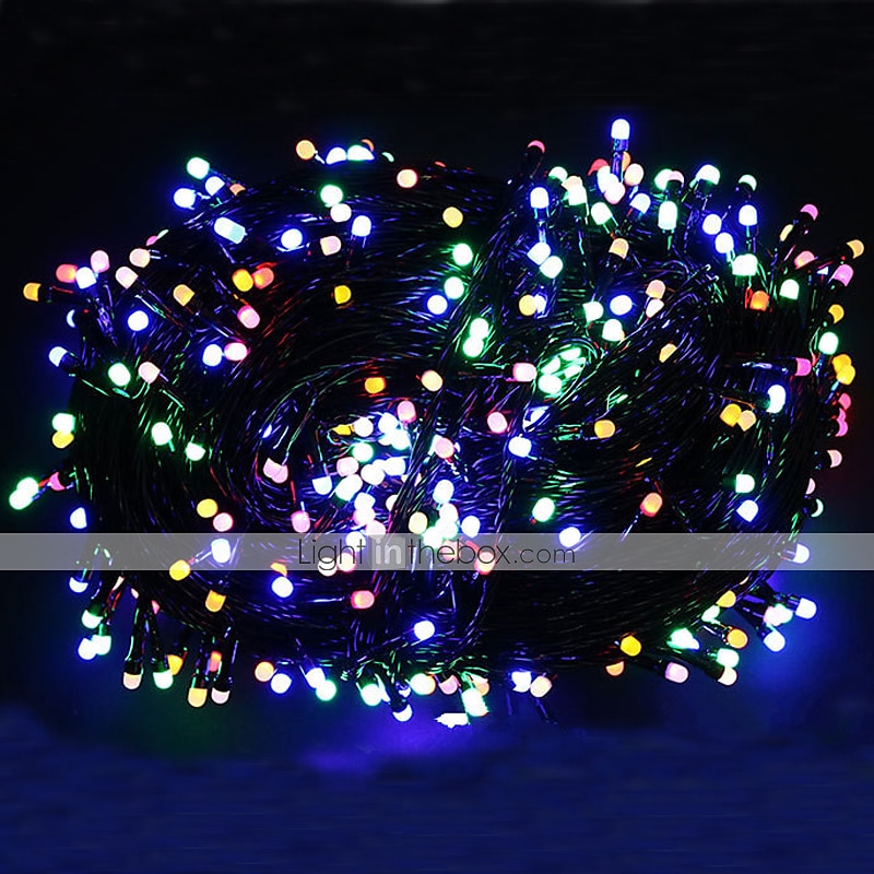 elegante ricevimento di matrimonio festa luci a stringa set luci a stringa per esterni 100m 500 led bianco caldo rgb bianco natale festa di nozze decorazione vacanza spina ue spina uk 220-240v cavo del 2025 a $81.99 –P4