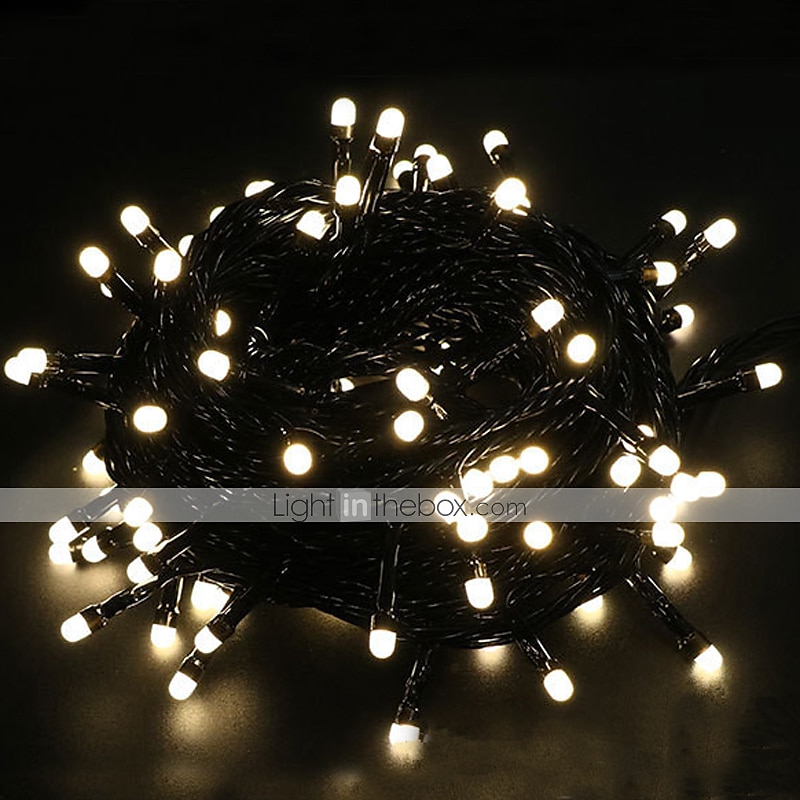 elegante ricevimento di matrimonio festa luci a stringa set luci a stringa per esterni 100m 500 led bianco caldo rgb bianco natale festa di nozze decorazione vacanza spina ue spina uk 220-240v cavo del 2025 a $81.99 –P3