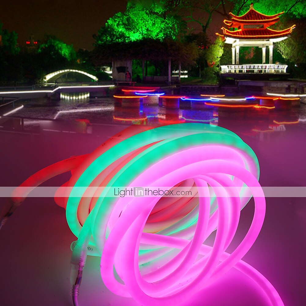 5M Flexibele LED-verlichtingsstrips 600 LEDs EL 14mm 1 set Warm wit Wit Rood Waterbestendig Knipbaar Feest 220 V 2025 - $52.99 –P10