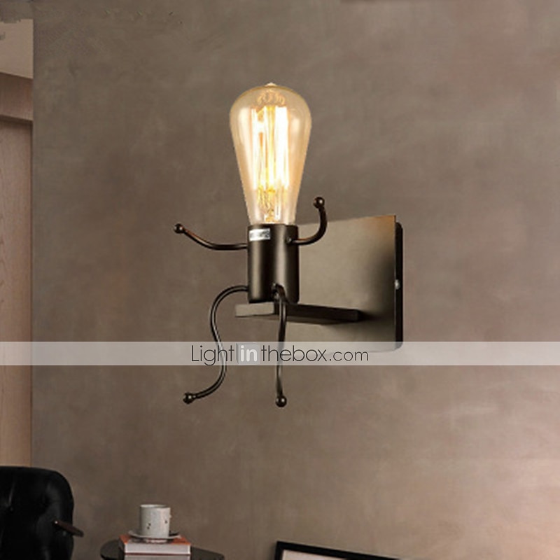 Retro Industrial Wind Tieyi Indoor Wall Light Wall Sconces Wall Lamp LED Designer Personality Creative Corridor Man Robot 110V-120V 220-240V 2025 - $63.99 –P1