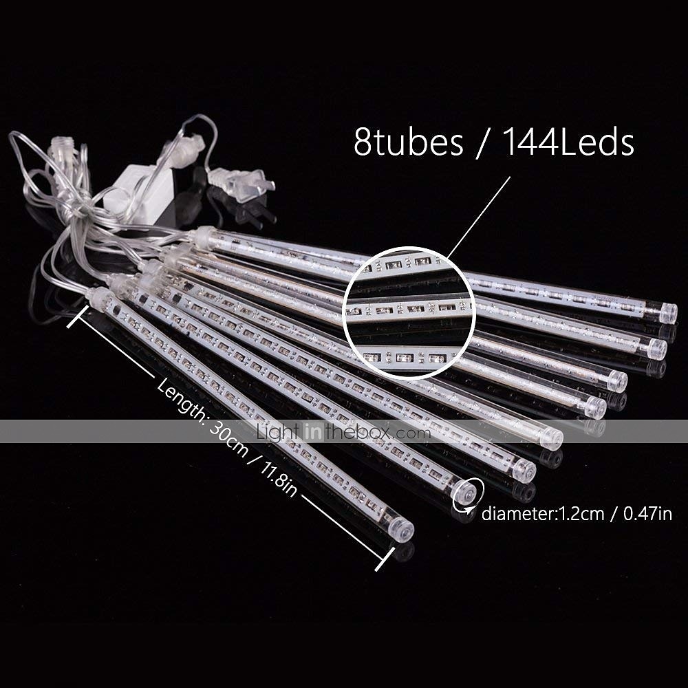 4 Packs 30cm x8 12" String Lights 576 LED Beads Falling Meteor Rain Lights Waterproof for Outdoor Christmas Tree Holiday Party Patio Wedding Decoration Linkable Extension 2025 - $63.99 –P2