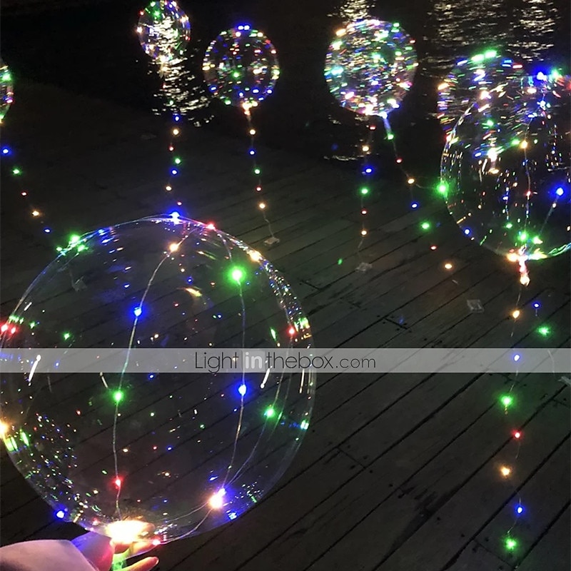 LED Balloons Light Up BoBo Balloons Warm White Colorful Luminous Transparent Bubble 20/10/4pcs LED Lights Up Balloons Indoor Outdoor Decoration Birthday Party Wedding Decoration Xmas Gift 2025 - $11.99 –P2