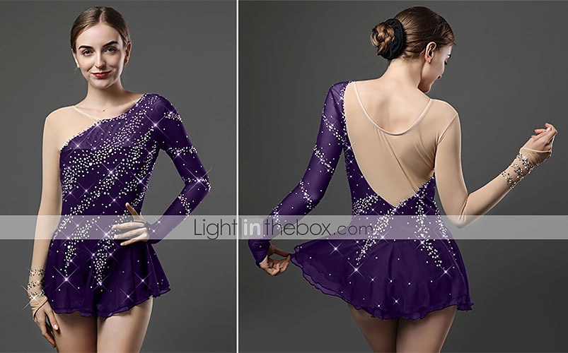 Sukienka łyżwiarska Damskie Dla dziewczynek Bruslení Sukienka Jasnożółty Perłowo-różowy Czarny Niejednolita całość Siateczka Spandeks Wysoka elastyczność Szkolenie Zawody Odzież łyżwiarska Ręcznie 2026 - $188.99 –P12