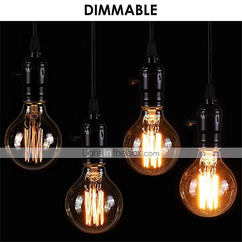 4pcs 40W E26 E27 G80 Vintage Edison Light Bulb Antique Incandescent Bulbs Dimmable Warm White 2300k 220-240V RoHS CE Certified 2026 - $25.99 –P4