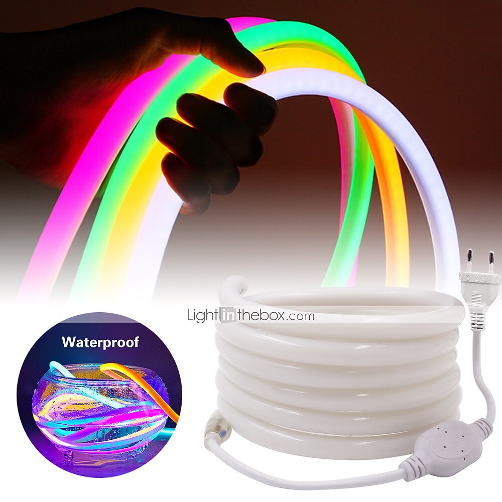 5M Flexibele LED-verlichtingsstrips 600 LEDs EL 14mm 1 set Warm wit Wit Rood Waterbestendig Knipbaar Feest 220 V 2025 - $52.99 –P1