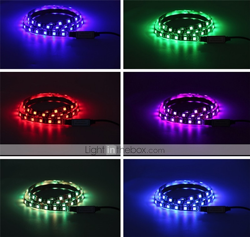 1set LED Light Strips RGB Tiktok Lights USB DC 5V 5050 RGB Mini 3Key Remote Flexible Light IP65 1m TV Background Lighting Ribbon Tape 2025 - $18.99 –P4