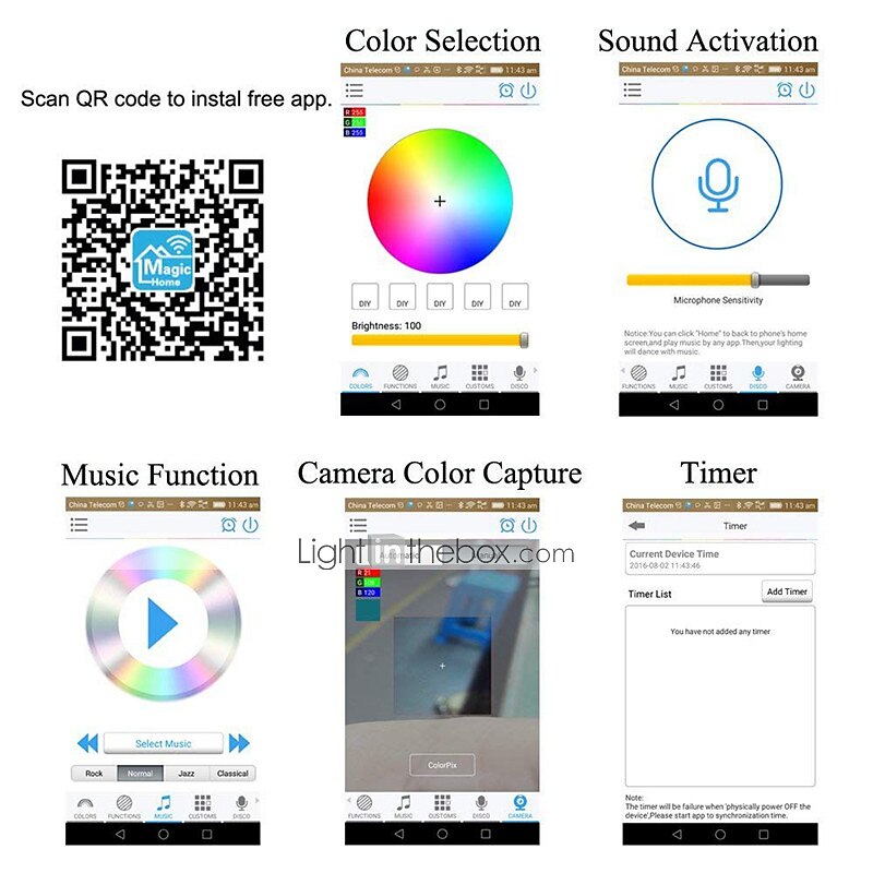 Смарт-светодиодная лента 10 м 32,8 фута rgb smd 2835 600leds работает с подсветкой alexa google tv с пультом дистанционного управления с 24 клавишами 2025 - $40.99 –P9