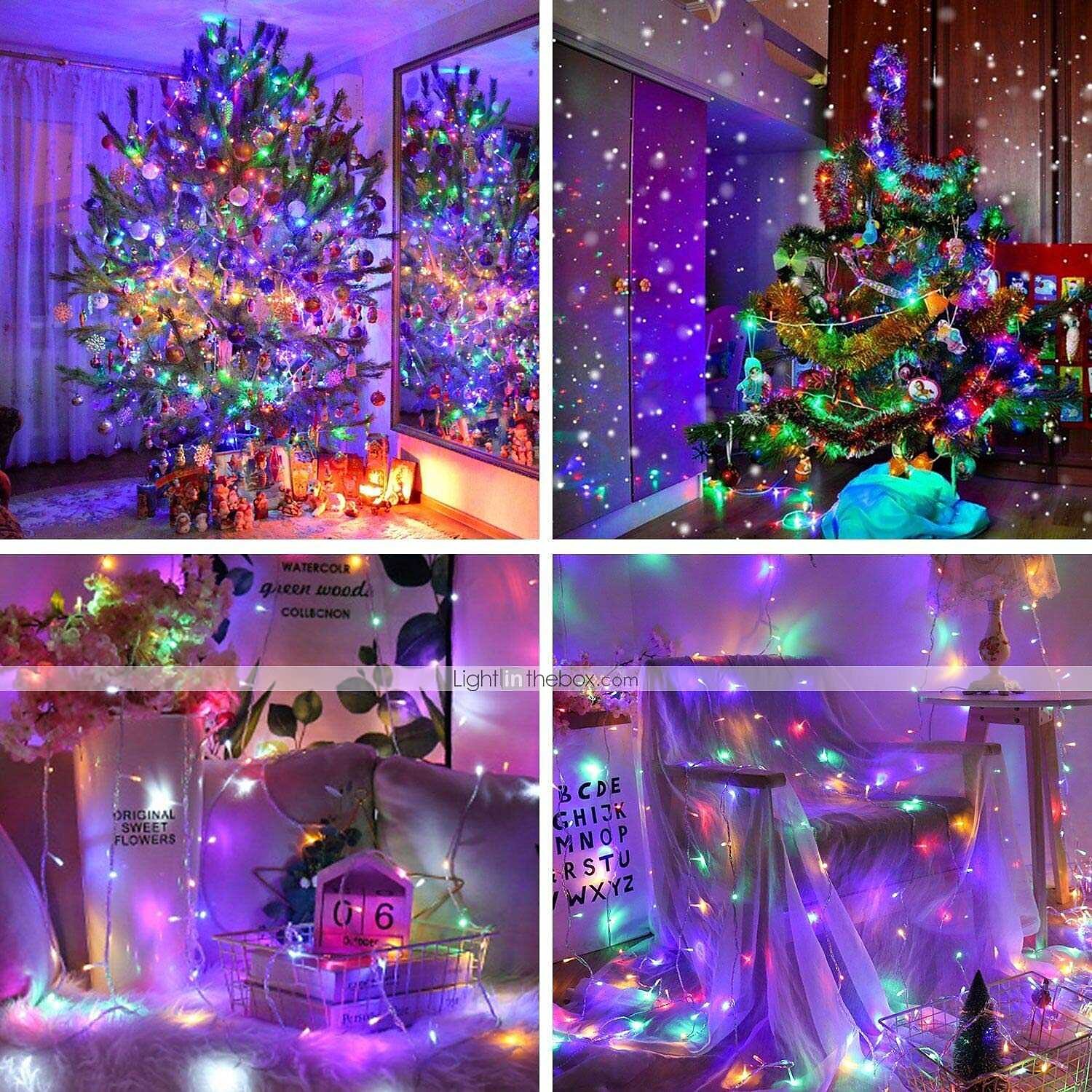 20m Cuerdas de Luces 200 LED Diodo LED 1pc Blanco Cálido Blanco Azul Fiesta Decorativa Encantador 220-240 V / IP44 2025 - $25.99 –P7