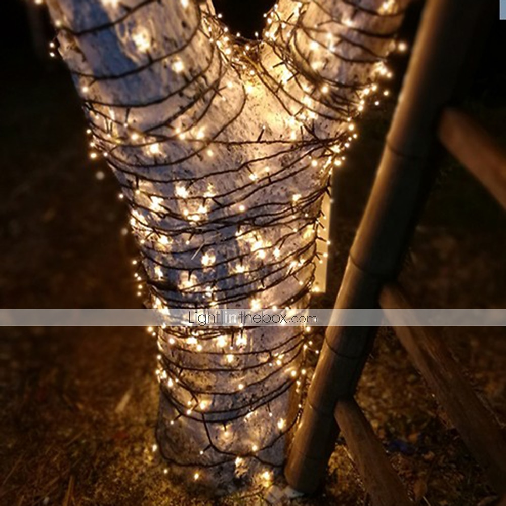 elegante ricevimento di matrimonio festa luci a stringa set luci a stringa per esterni 100m 500 led bianco caldo rgb bianco natale festa di nozze decorazione vacanza spina ue spina uk 220-240v cavo del 2025 a $81.99 –P6