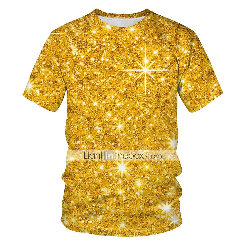 Per uomo Pop art Astratto Camicia maglietta Manica corta maglietta Rotonda Camicia Streetwear Esagerato Giornaliero Per uscire Viola Oro Verde Estate Abbigliamento Plus Size S M L XL 2XL 3XL del 2025 a $17.99 –P1