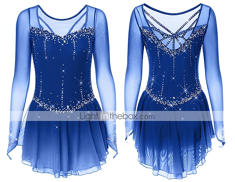 Taitoluistelupuku Naisten Tyttöjen Luistimet Hameet Tumma harmaa Violetti Purppura Silmukka Spandex Erittäin elastinen Kouluts Harjoittelu Kilpailu Luisteluasu Käsintehty Klassinen Kristalli / Strassi 2026 - $168.99 –P14