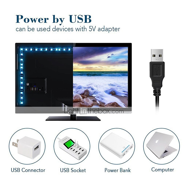 LED Strip Lights APP Music Sync Control Set 5V USB 5050 SMD RGB Bluetooth TV Backlight Waterproof 2025 - $14.49 –P3