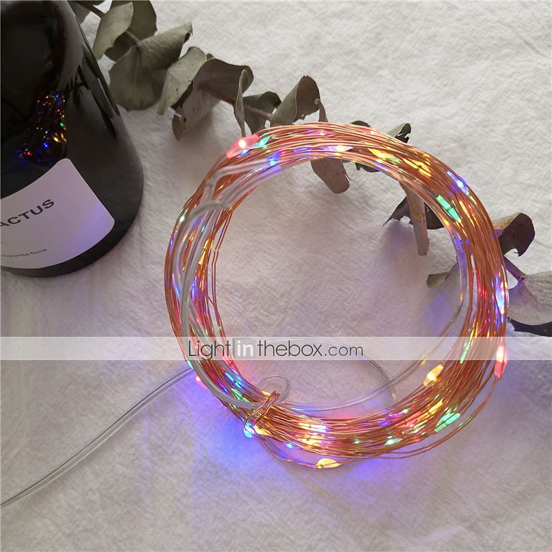elegante ricevimento di nozze festa 1 pz usb 10 m 100 leds led string light colorato impermeabile led stringhe di filo di rame illuminazione festiva fata per festa di natale decorazione di nozze del 2025 a $10.49 –P2
