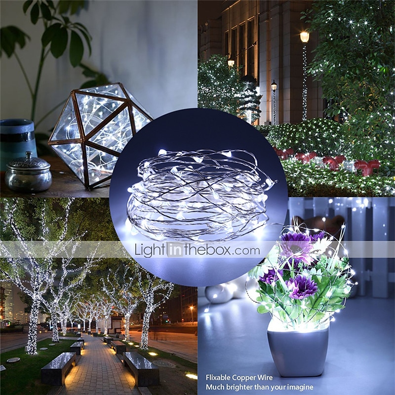 Elegant Wedding Reception Party 1pc 5m 50leds USB LED String Light Waterproof LED Copper Wire String Holiday Outdoor Fairy Lights For Christmas Party Wedding Decoration 2025 - $7.99 –P4