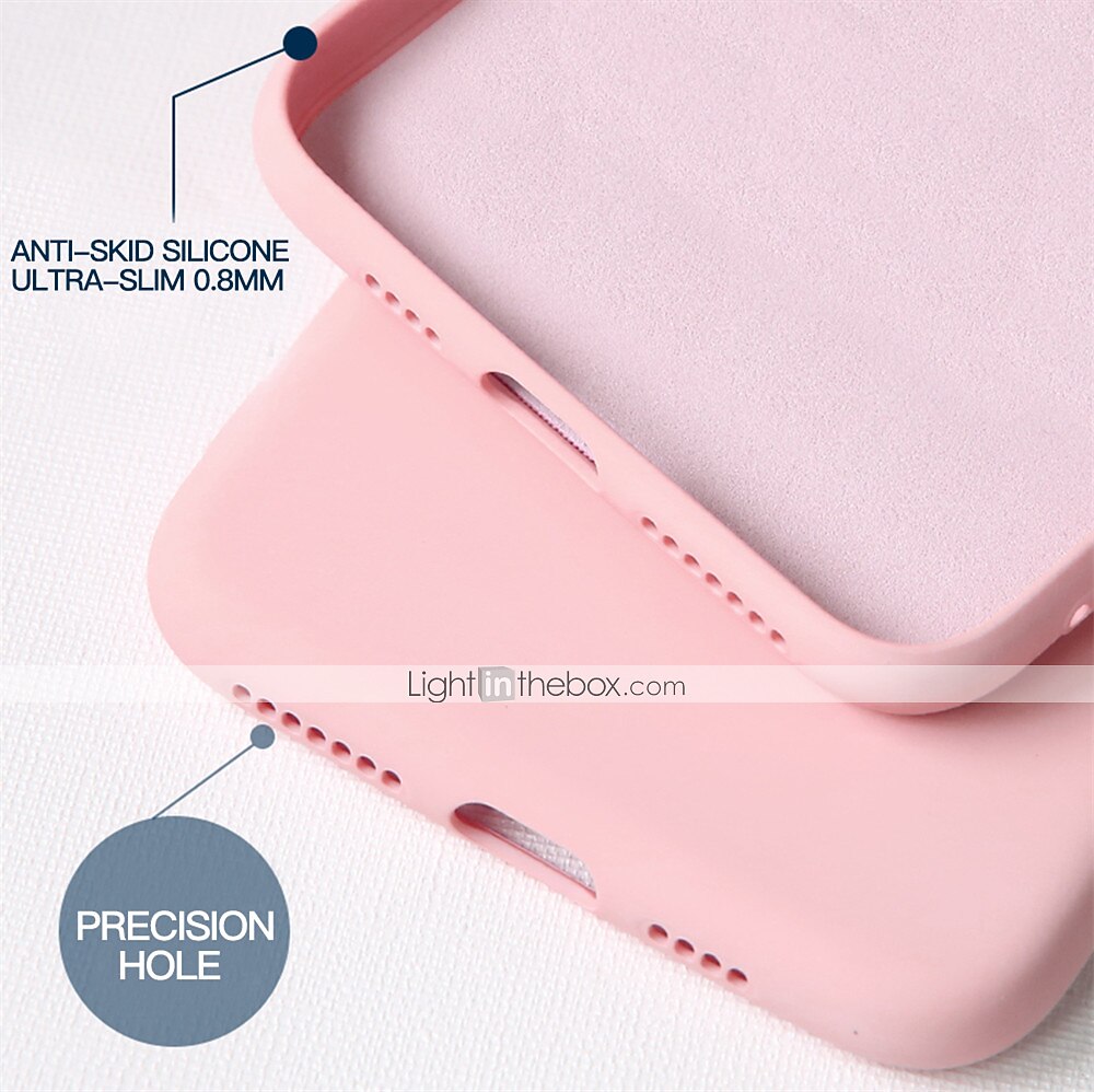 telefoon hoesje Voor iPhone 15 14 Pro Max Plus 13 Pro Max Mini Achterkant Vloeibare siliconen hoes Schokbestendig Effen Kleur Silicagel Siliconen 2025 - $9.99 –P14