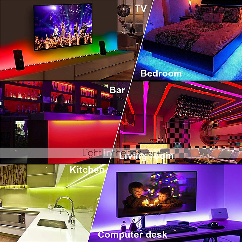 1set LED Light Strips RGB Tiktok Lights USB DC 5V 5050 RGB Mini 3Key Remote Flexible Light IP65 1m TV Background Lighting Ribbon Tape 2025 - $18.99 –P5