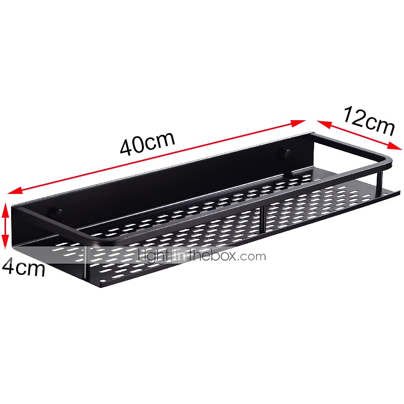 2026年 アルミトイレラック壁掛け黒ホテルペンダント長方形ネットブルー収納ラックバスルームアクセサリー  コレクション – $33.99 –P1