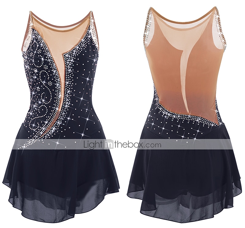 Kjole til kunstløp Dame Jente Skøyteløp Kjoler Hvit Gul Rosa Asymetrisk kant Netting Spandex Høy Elastisitet Trening Profesjonell Konkurranse Skøyteklær Anatomisk design Klassisk Krystall / Rhinstein 2025 - $78.99 –P17